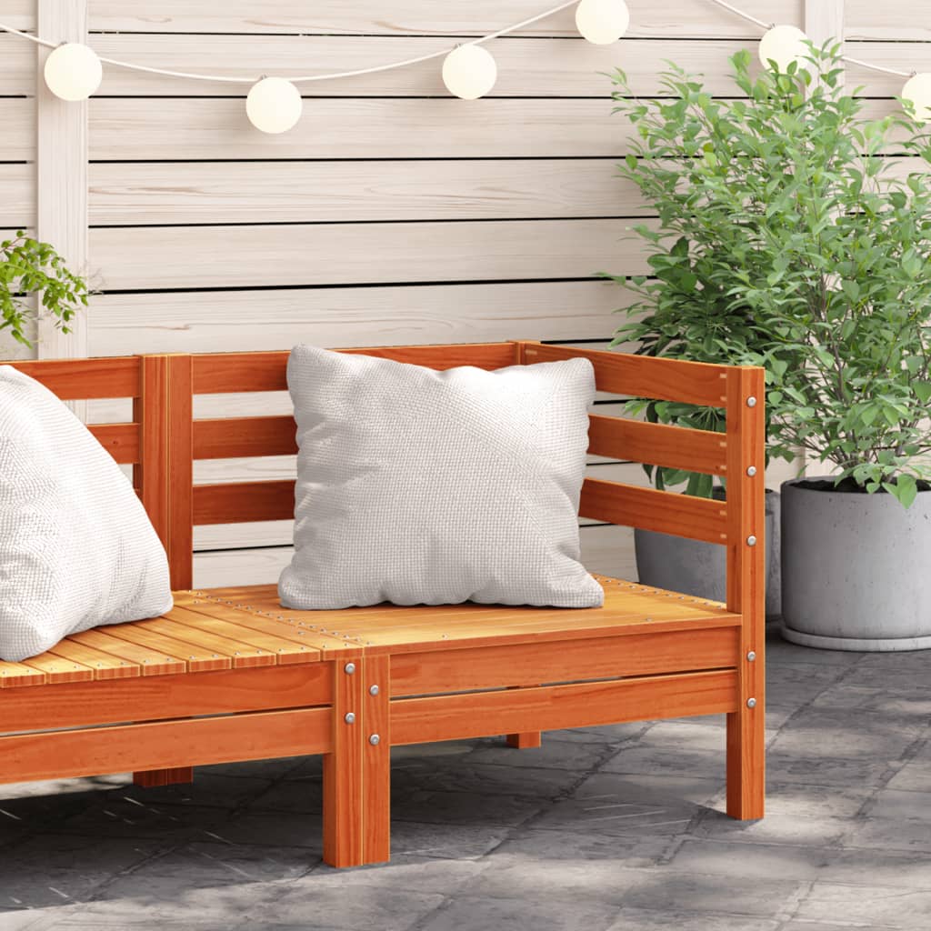 Garden Sofa Corner Wax Brown Solid Wood Pine - Style and Chic