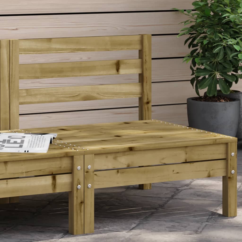 Garden Sofa Armless Impregnated Wood Pine - Style and Chic