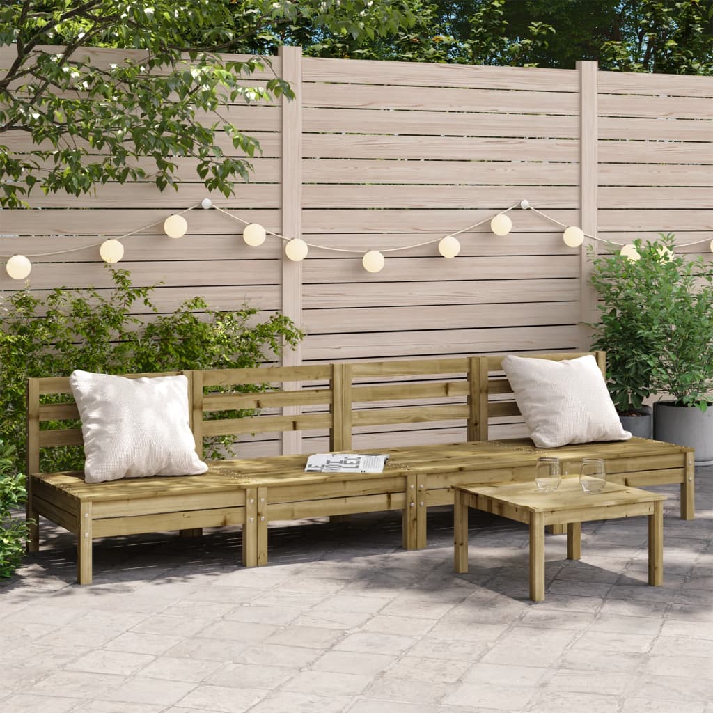 Garden Sofas Armless 4 pcs Impregnated Wood Pine - Style and Chic