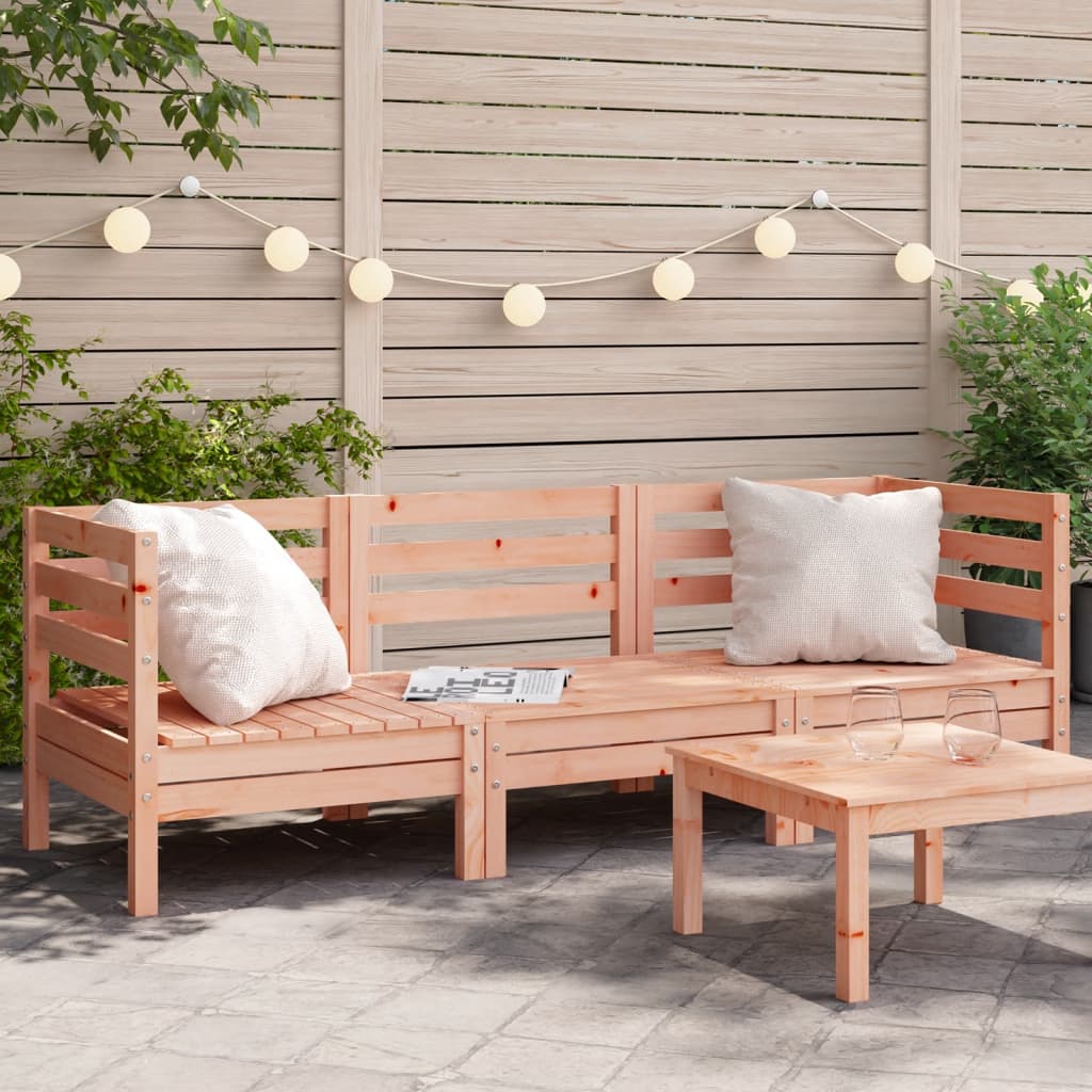 Garden Sofa 3-Seater Solid Wood Douglas - All Things Good