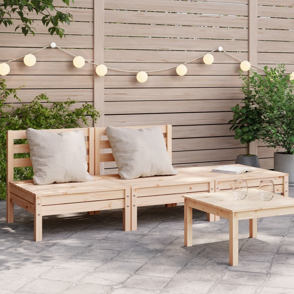 Garden Sofa 3-Seater Solid Wood Pine - All Things Good
