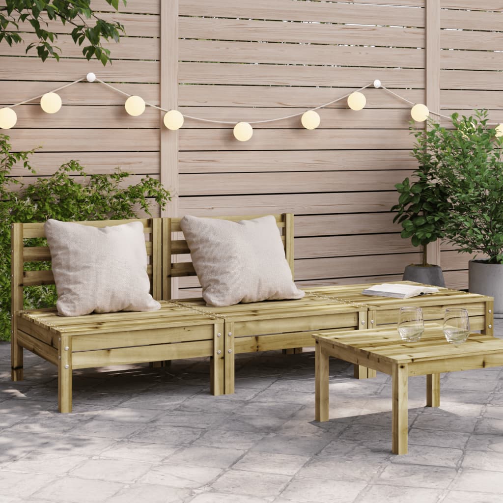 Garden Sofa 3-Seater Impregnated Wood Pine - Style and Chic