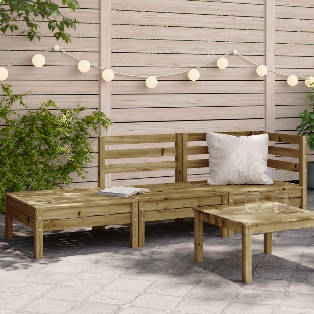Garden Sofa 3-Seater Impregnated Wood Pine - All Things Good