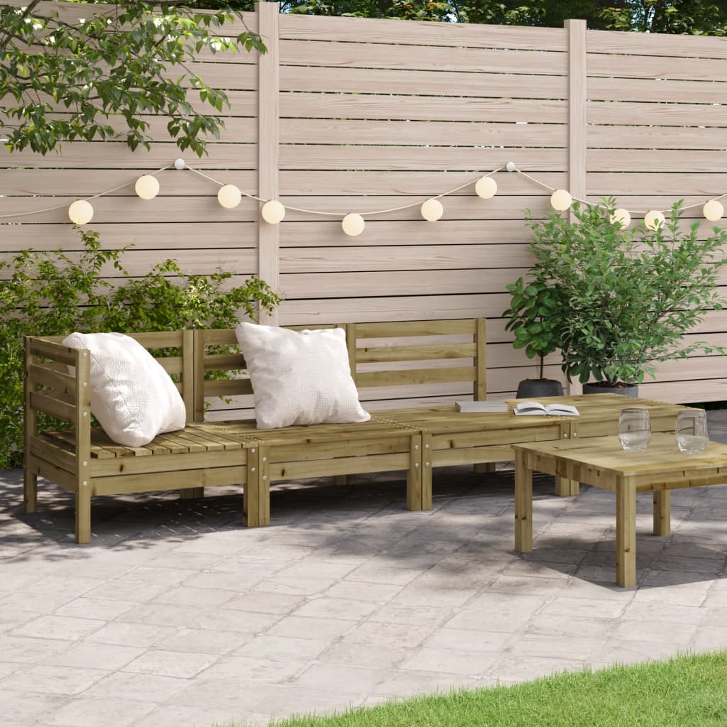 Garden Sofa 4-Seater Impregnated Wood Pine - Style and Chic