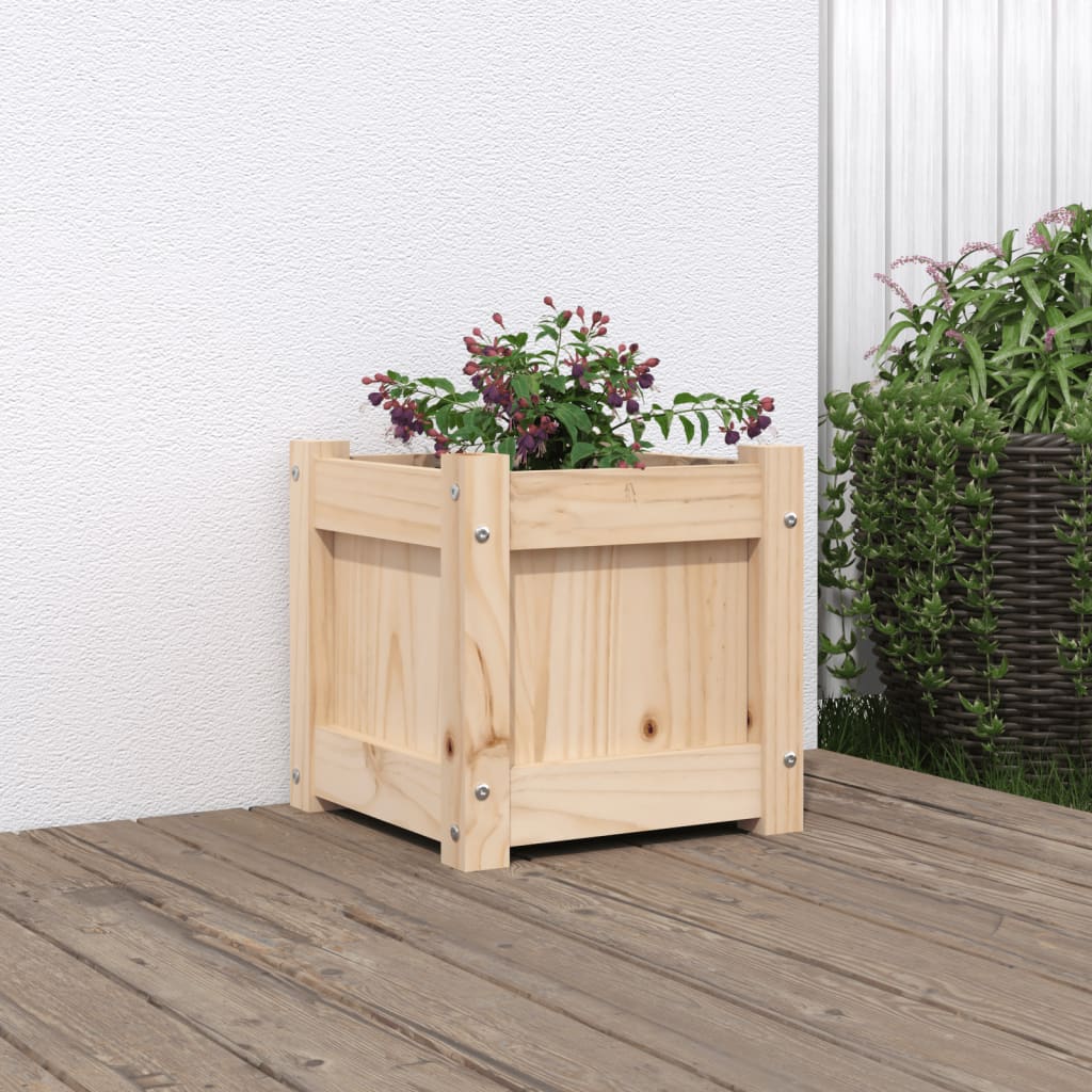 Garden Planter 31x31x31 cm Solid Wood Pine - R and M Furniture