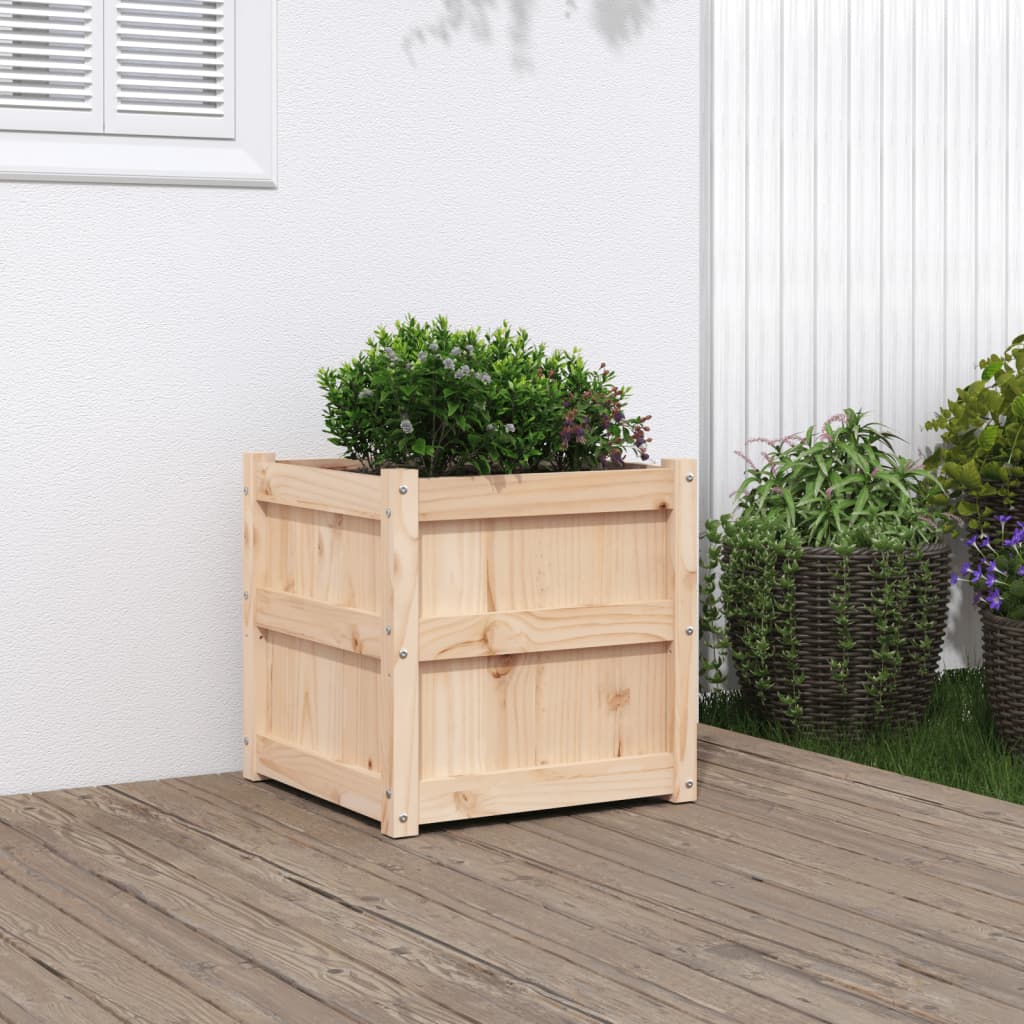 Garden Planter 50x50x50 cm Solid Wood Pine - Sid & Sam
