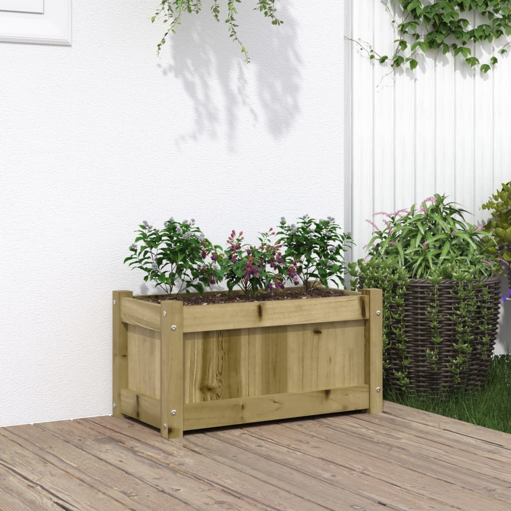 Garden Planter 60x31x31 cm Impregnated Wood Pine - Millennium Furniture