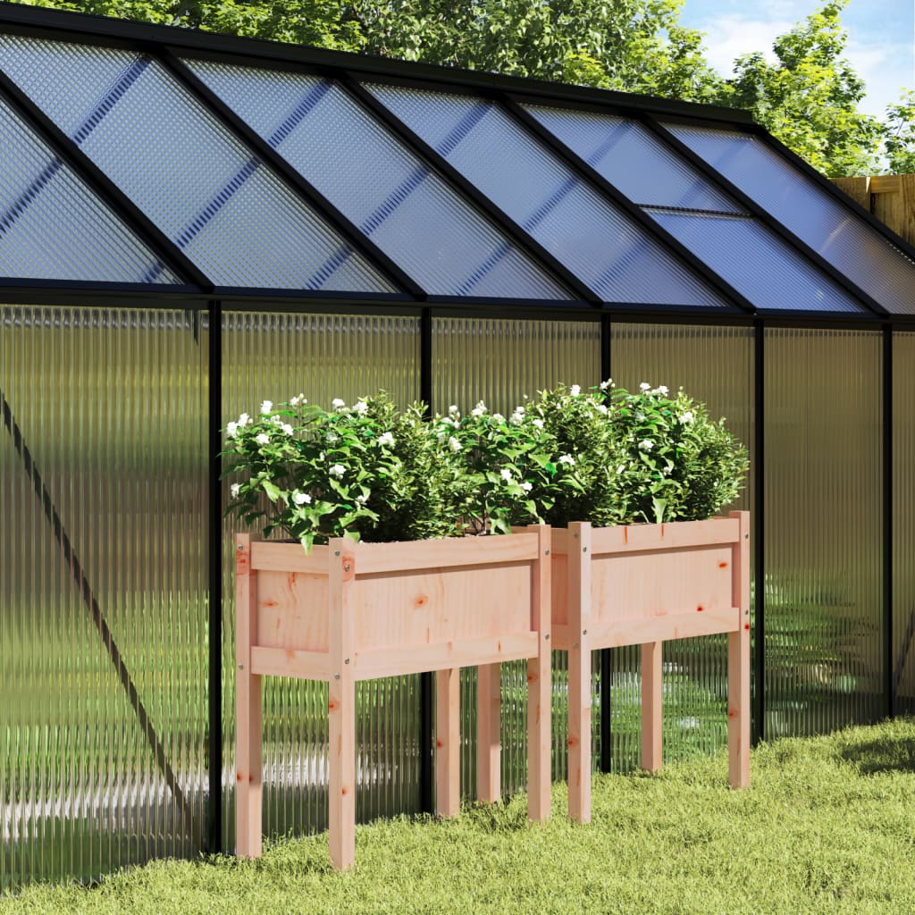 Garden Planters 2 pcs with Legs Solid Wood Douglas - All Things Good