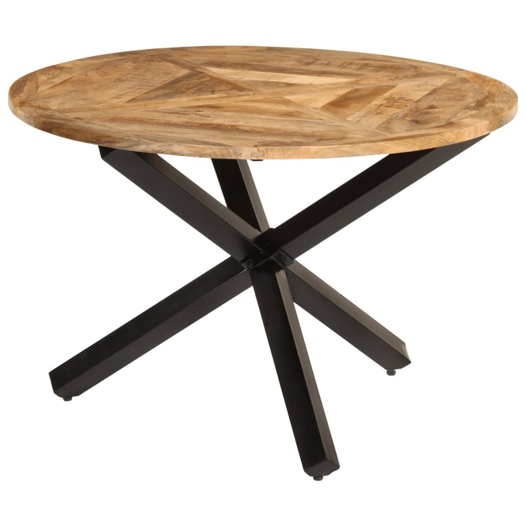 Dining Table 110x75 cm Solid Wood Rough Mango - Style and Chic