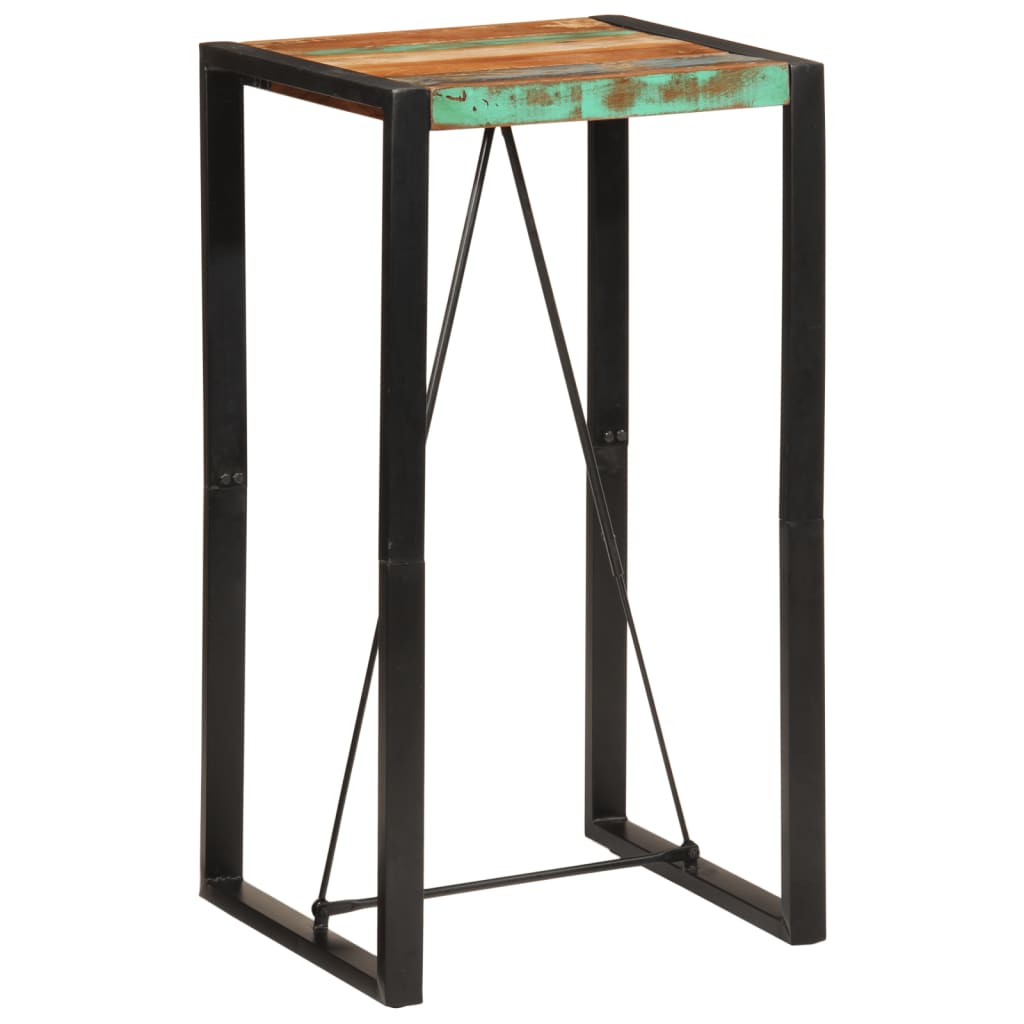 Bar Table 60x55x110 cm Solid Wood Reclaimed - Decor Base