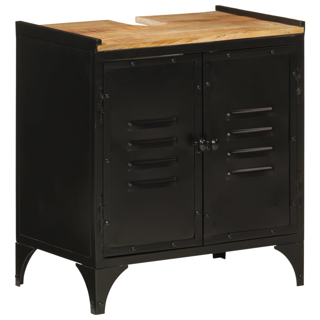 Bathroom Sink Cabinet 55x35x60 cm Iron and Solid Wood Mango - Style and Chic