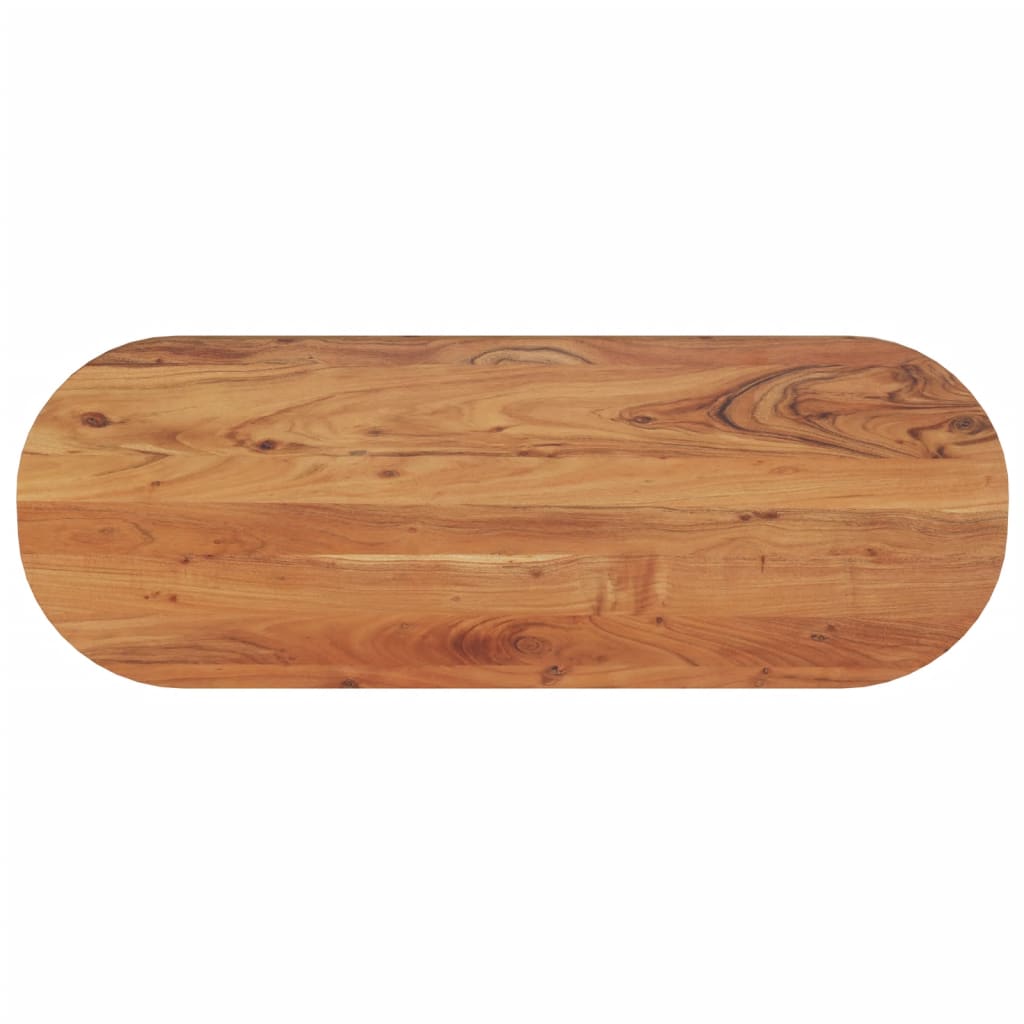 Table Top 110x40x2.5 cm Oval Solid Wood Acacia - Casper Homes