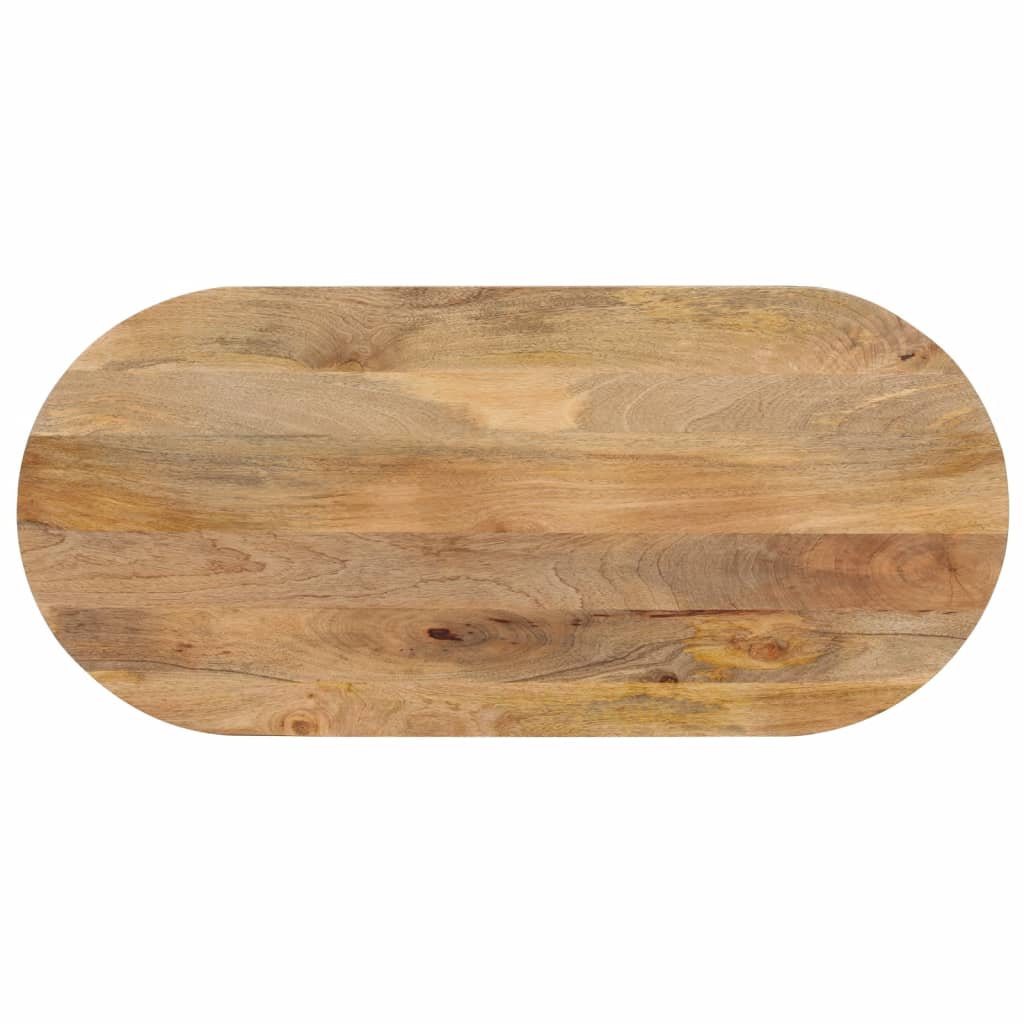 Table Top 120x60x2.5 cm Oval Solid Wood Mango - Merlin Deals