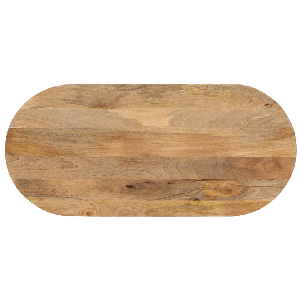 Table Top 110x50x3.8 cm Oval Solid Wood Mango - Merlin Deals