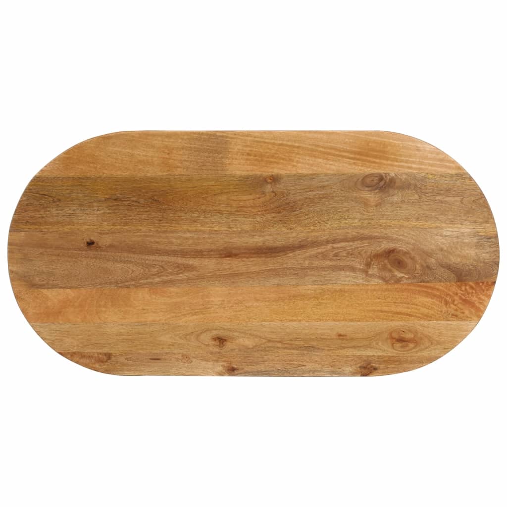 Table Top 100x40x3.8 cm Oval Solid Wood Mango - All Things Good