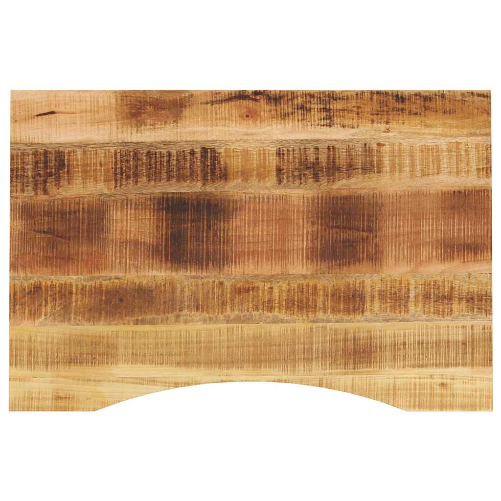 Desk Top with Curve 80x50x2.5 cm Solid Wood Rough Mango - Merkel Designers