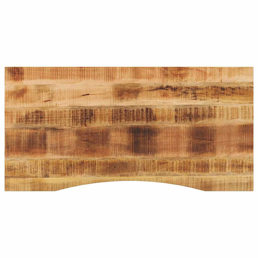 Desk Top with Curve 140x50x2.5 cm Solid Wood Rough Mango - R and M Furniture