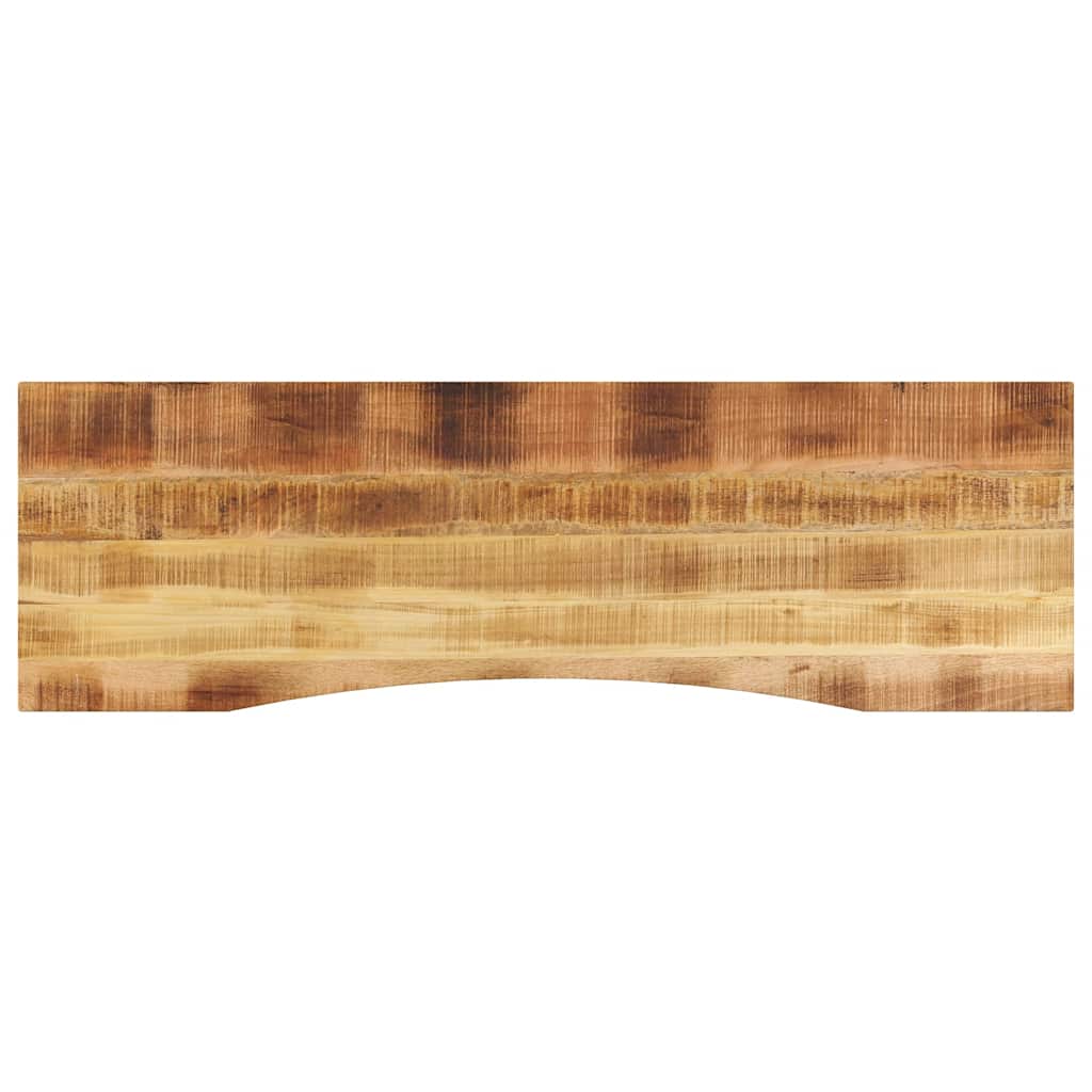 Desk Top with Curve 160x50x2.5 cm Solid Wood Rough Mango - Brittle & Co