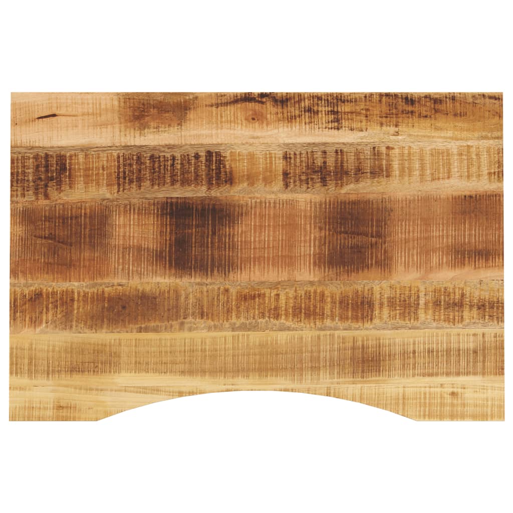 Desk Top with Curve 90x60x2.5 cm Solid Wood Rough Mango - Casper Homes