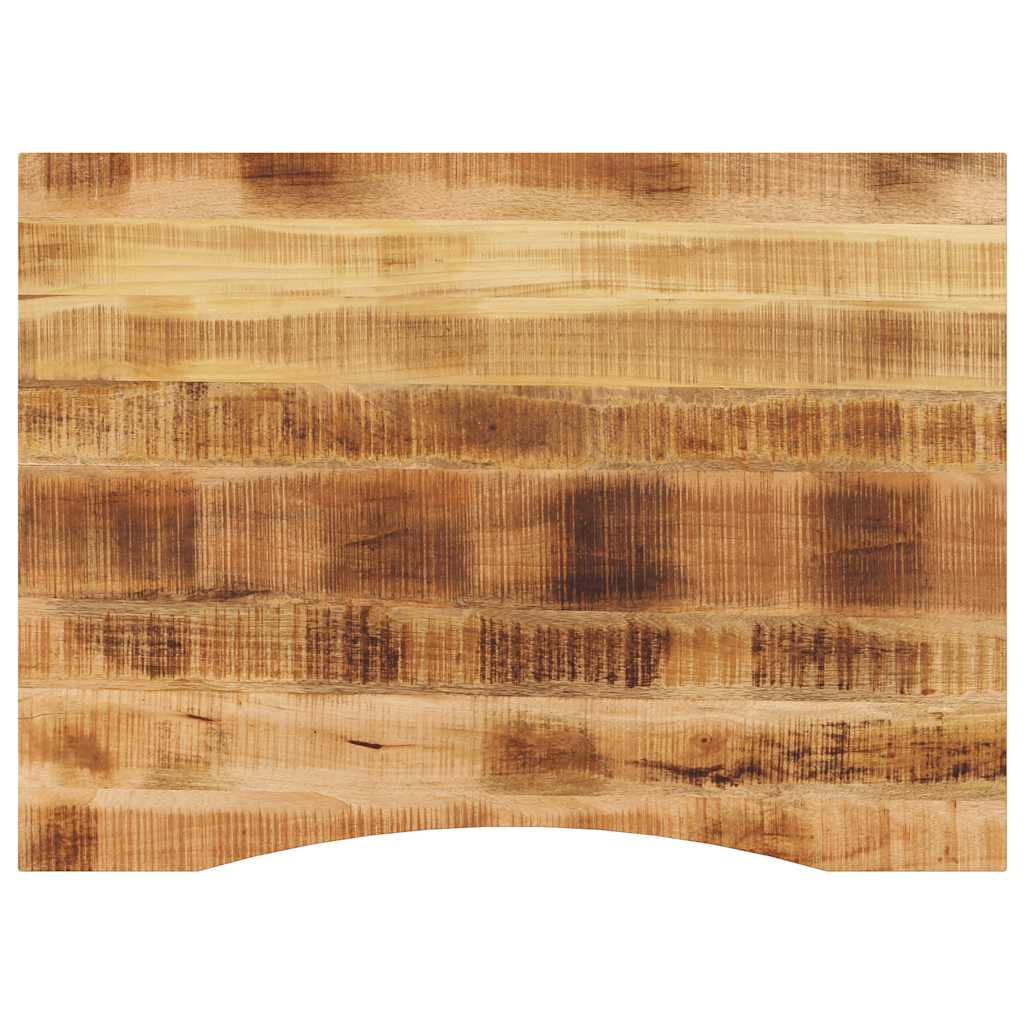 Desk Top with Curve 100x80x2.5 cm Solid Wood Rough Mango - Direct Imports