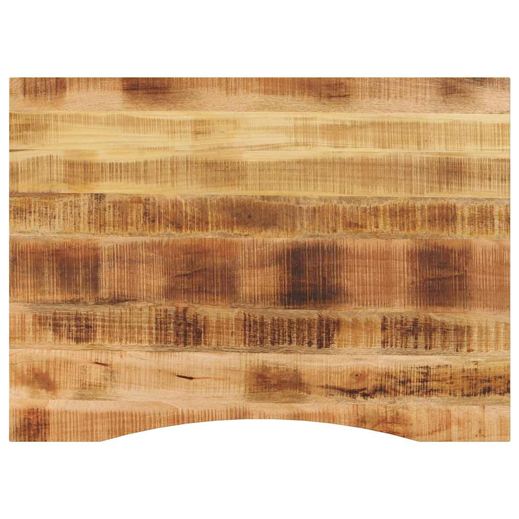 Desk Top with Curve 110x80x2.5 cm Solid Wood Rough Mango - Sid & Sam