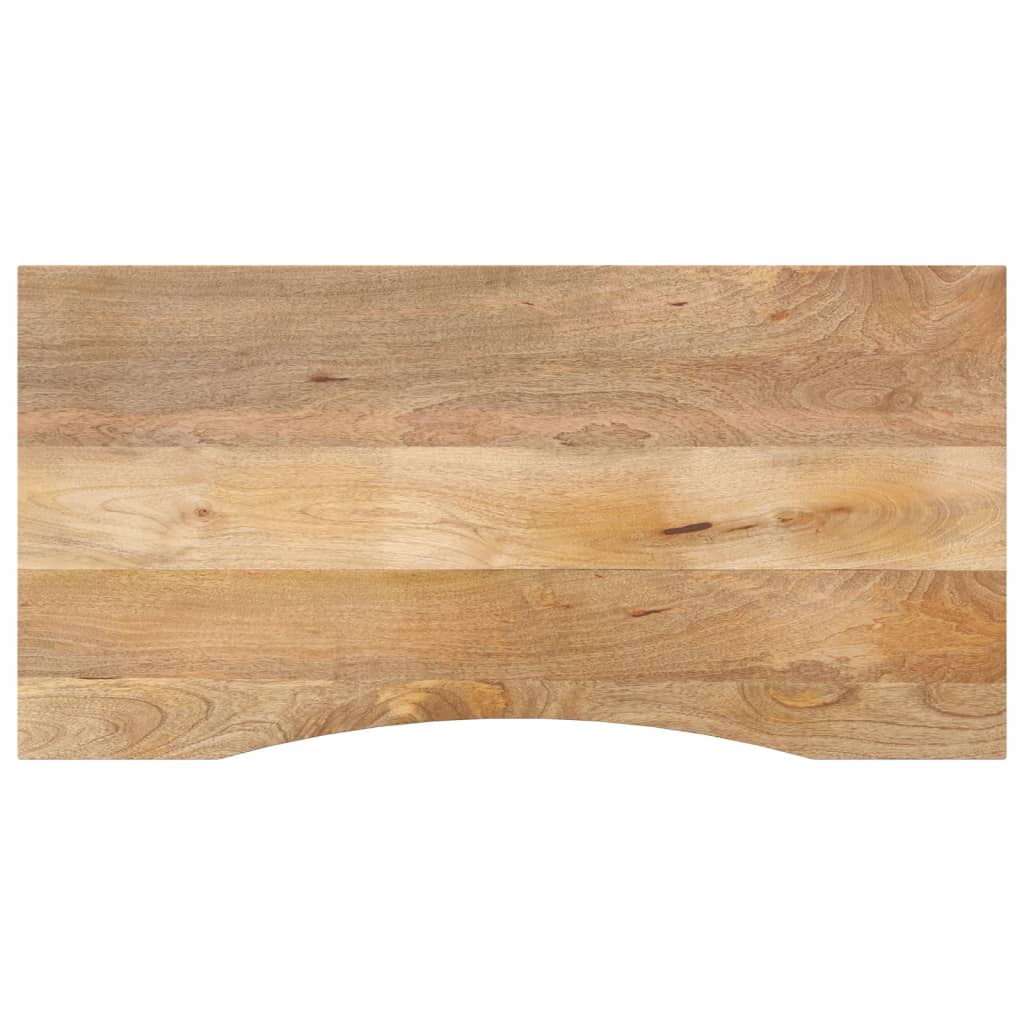 Desk Top with Curve 140x50x2.5 cm Solid Wood Rough Mango - Casper Homes