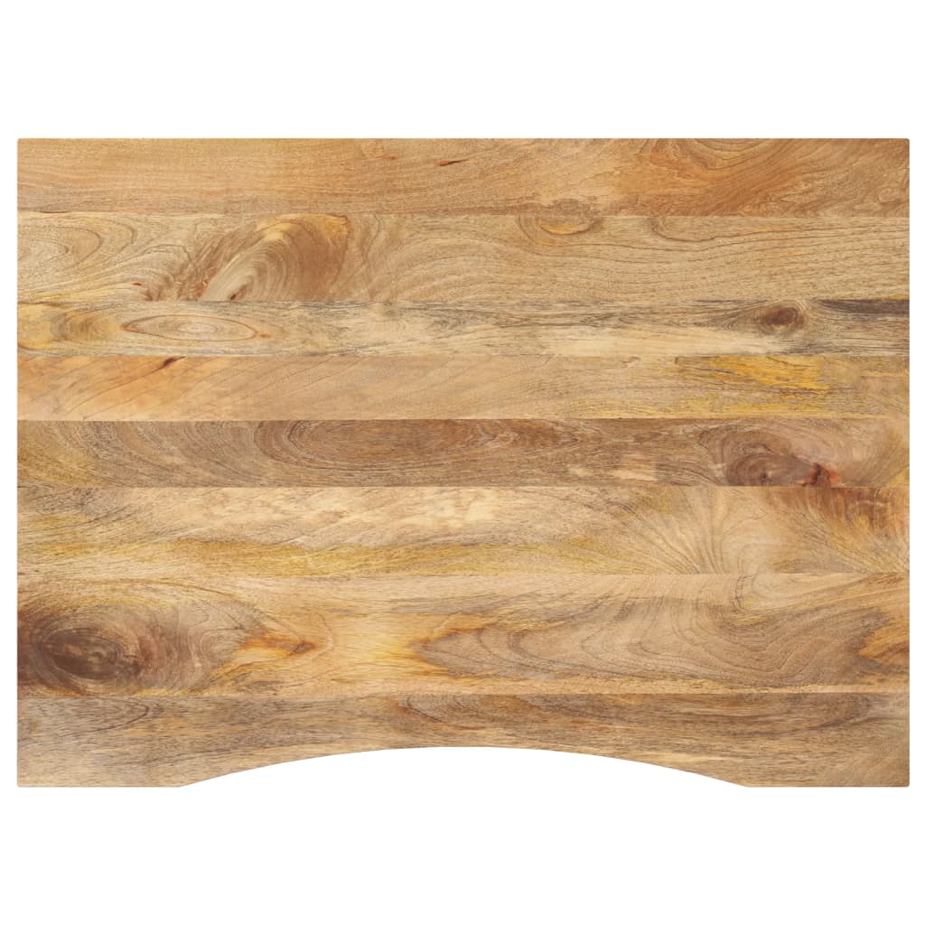 Desk Top with Curve 110x80x2.5 cm Solid Wood Rough Mango - Unbeatable Bargains