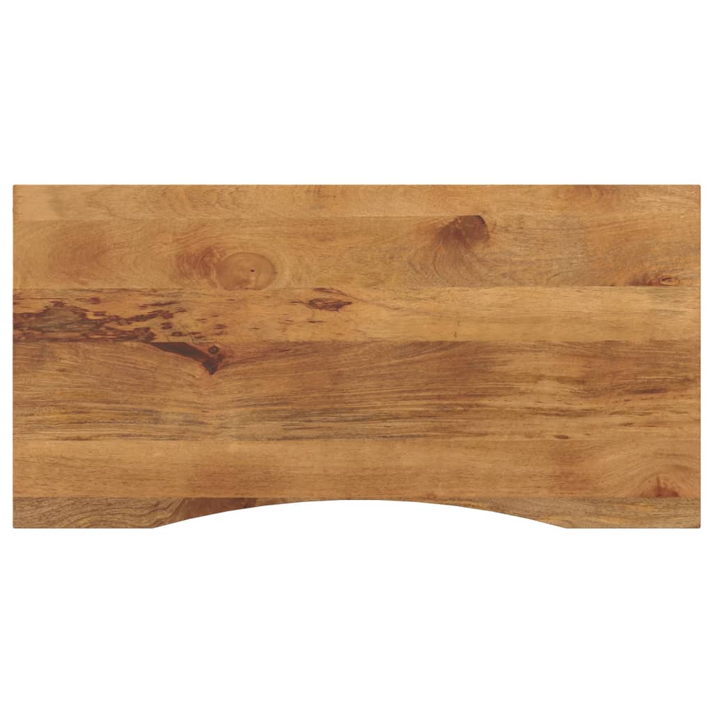 Desk Top with Curve 110x60x2.5 cm Solid Wood Rough Mango - Casper Homes
