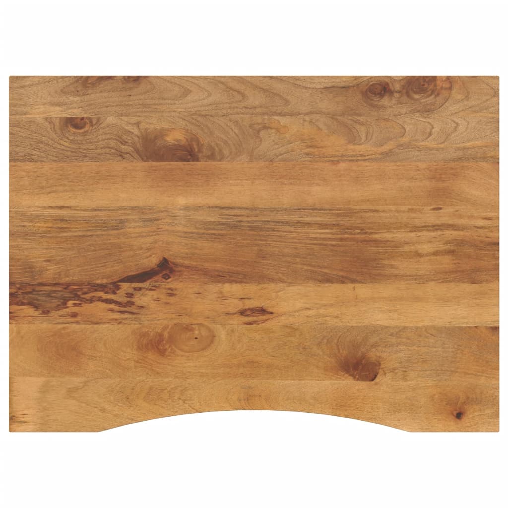 Desk Top with Curve 100x80x2.5 cm Solid Wood Rough Mango - Millennium Furniture