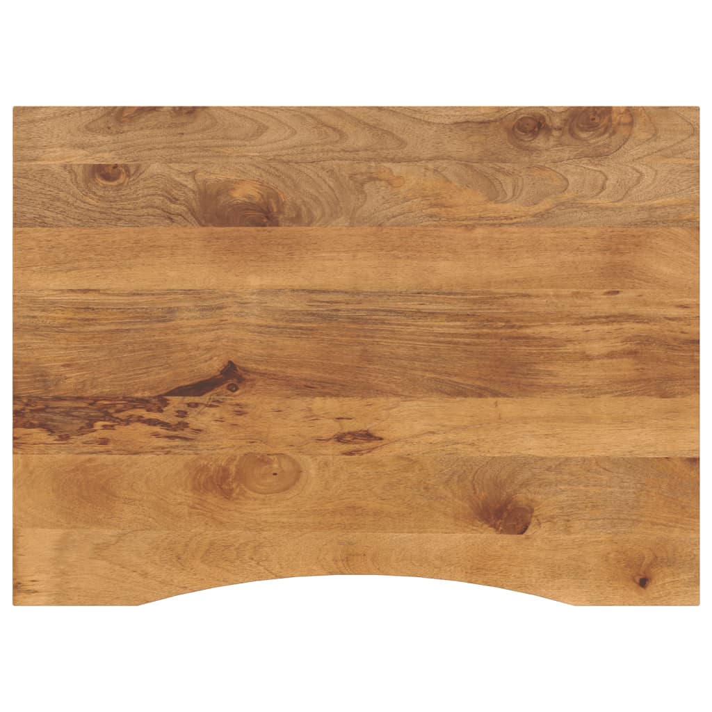Desk Top with Curve 110x80x2.5 cm Solid Wood Rough Mango - Style and Chic