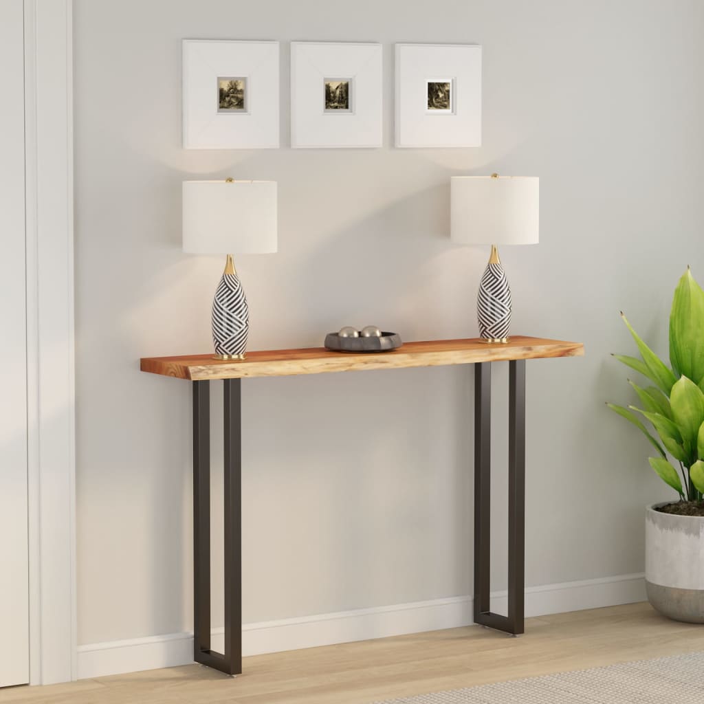 Table Top 180x30x2.5 cm Rectangular Solid Wood Acacia Live Edge - All Things Good