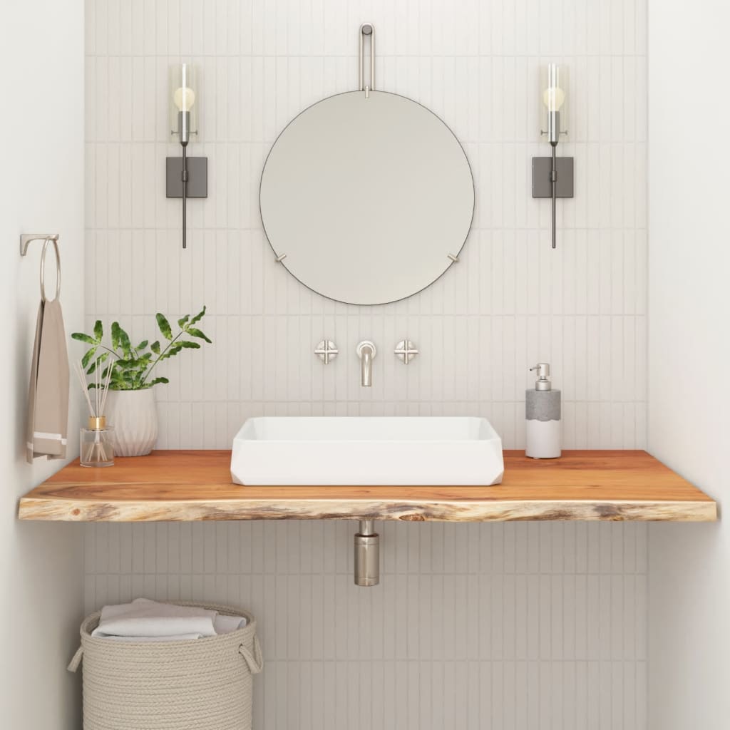 Bathroom Countertop 120x60x2.5 cm Rectangular Solid Wood Acacia - Style and Chic