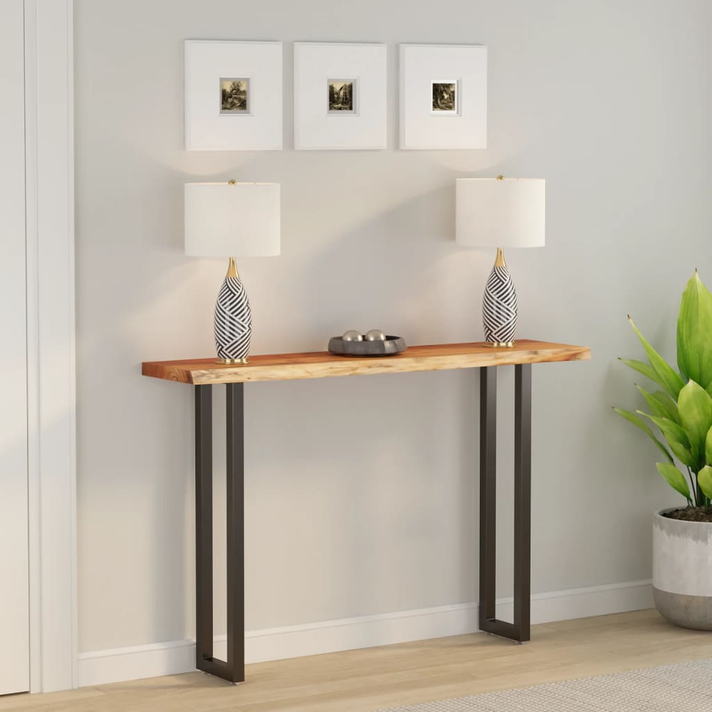 Table Top 180x30x3.8 cm Rectangular Solid Wood Acacia Live Edge - Direct Imports