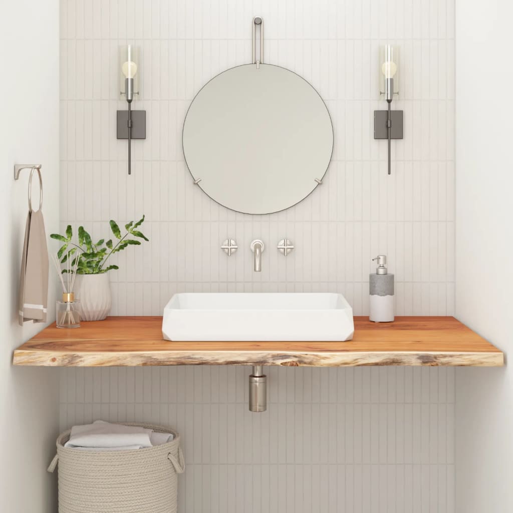 Bathroom Countertop 140x60x3.8 cm Rectangular Solid Wood Acacia - Merkel Designers