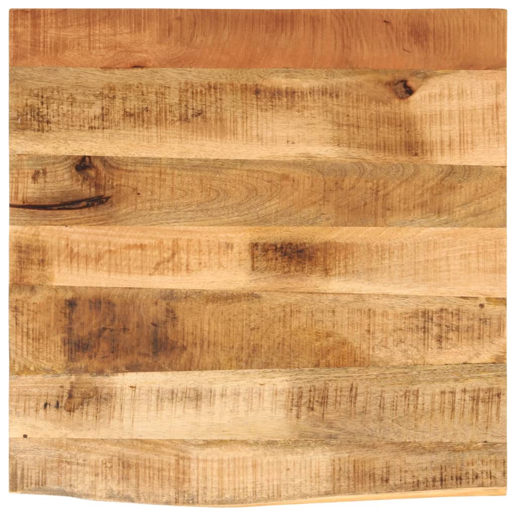 Table Top 40x40x2.5 cm Live Edge Solid Wood Rough Mango - All Things Good