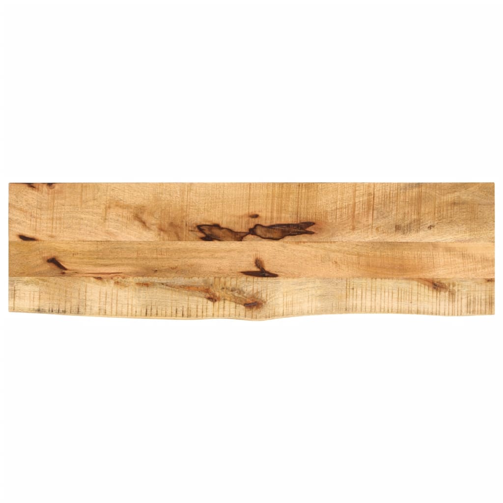 Table Top 110x20x3.8 cm Live Edge Solid Wood Rough Mango - All Things Good