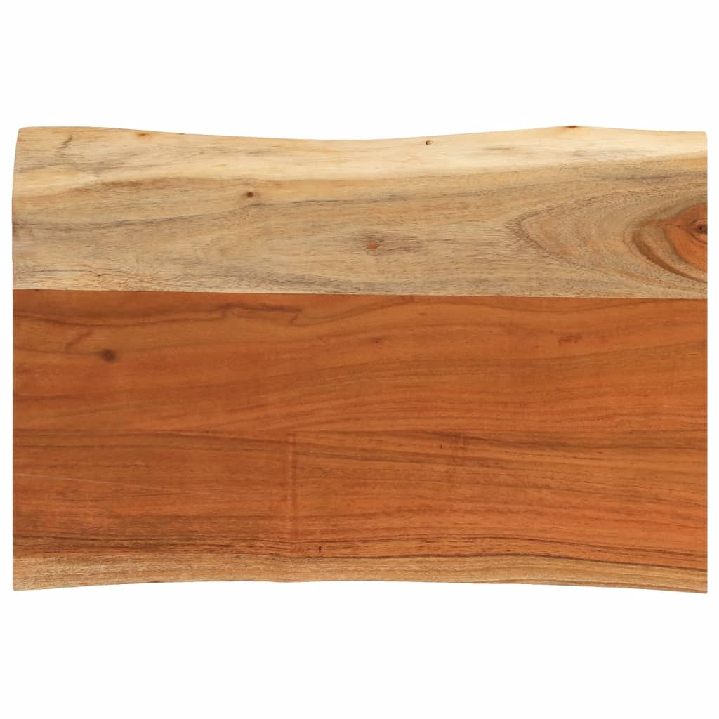 Table Top 50x40x3.8 cm Rectangular Solid Wood Acacia Live Edge - All Things Good