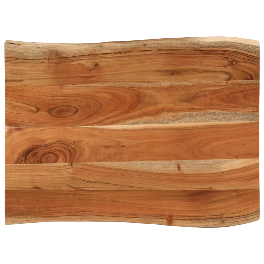Table Top 90x60x3.8 cm Rectangular Solid Wood Acacia Live Edge - Merlin Deals