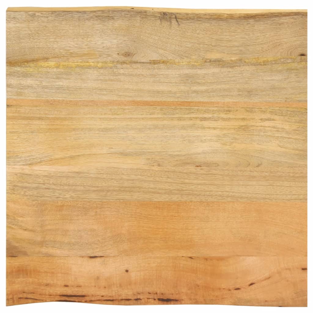 Table Top 60x60x3.8 cm Live Edge Solid Wood Mango - Decor Base