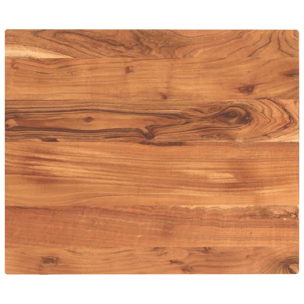 Table Top 60x50x3.8 cm Rectangular Solid Wood Acacia - Decor Base