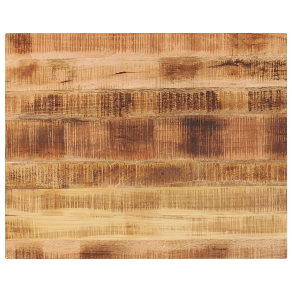 Table Top 90x80x2.5 cm Rectangular Solid Wood Rough Mango - Merkel Designers
