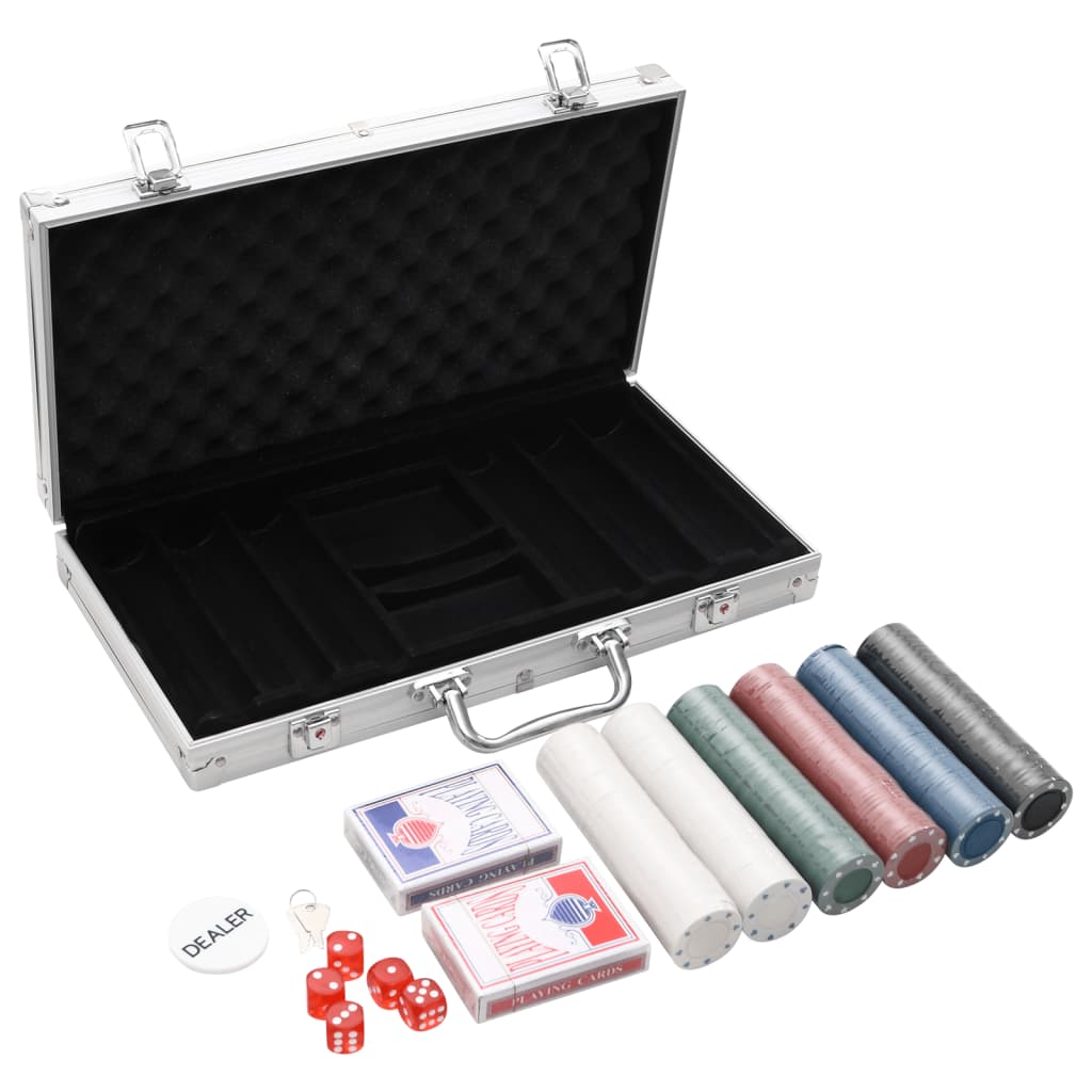 Poker Chip Set 300 Pieces 4 g - The Home Maker