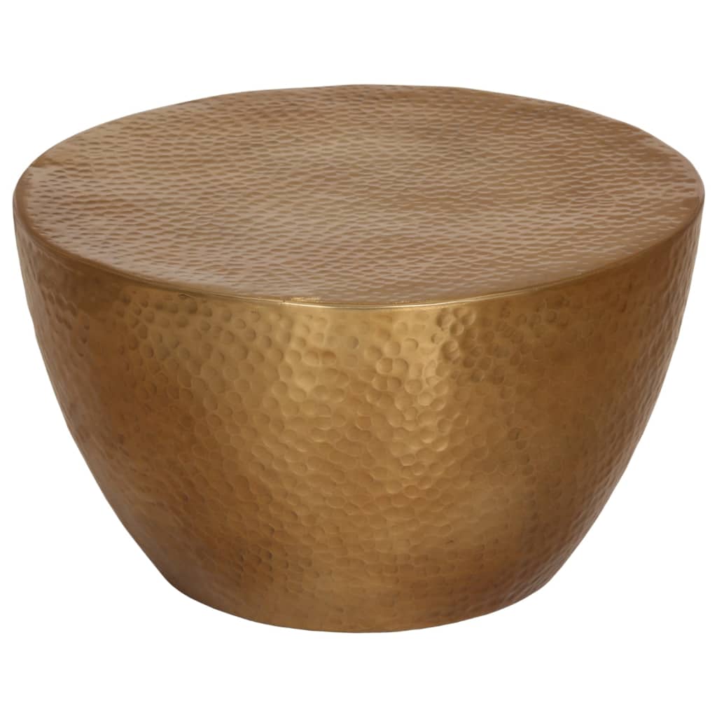 Coffee Table Hammered Aluminium Ã ̃ 50x30 cm Brass - All Things Good