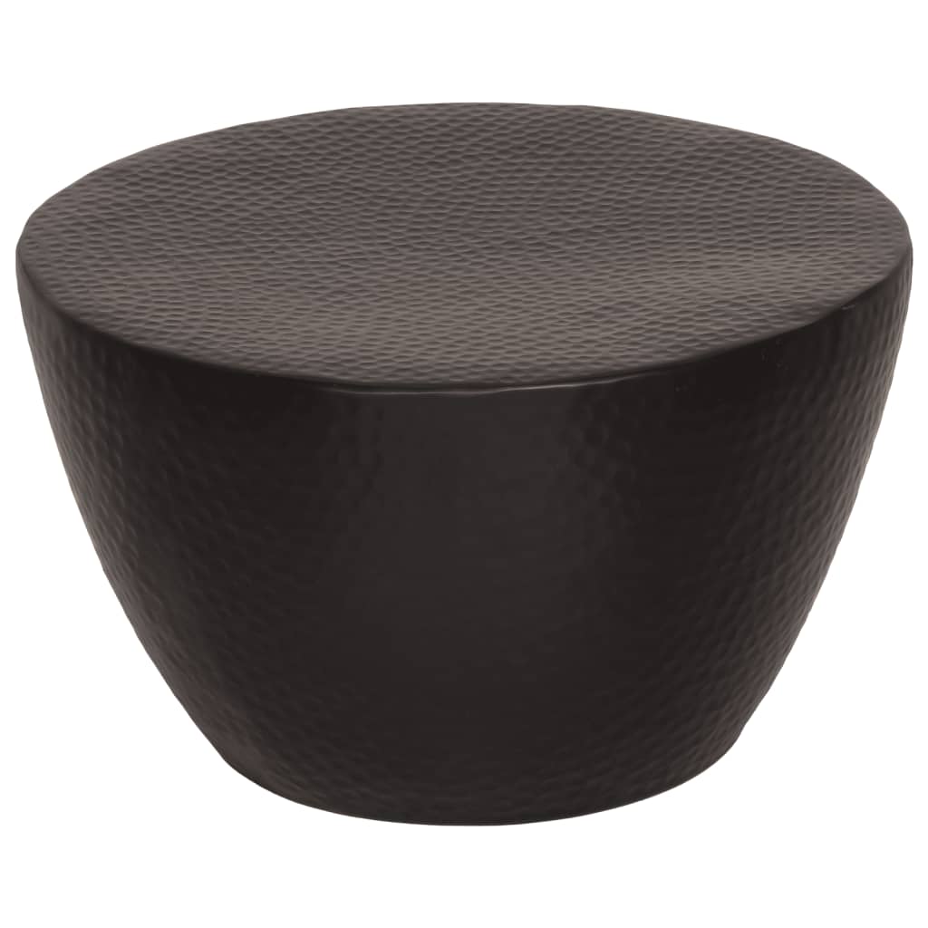 Coffee Table Hammered Aluminium Ã ̃ 50x30 cm Black - Style and Chic