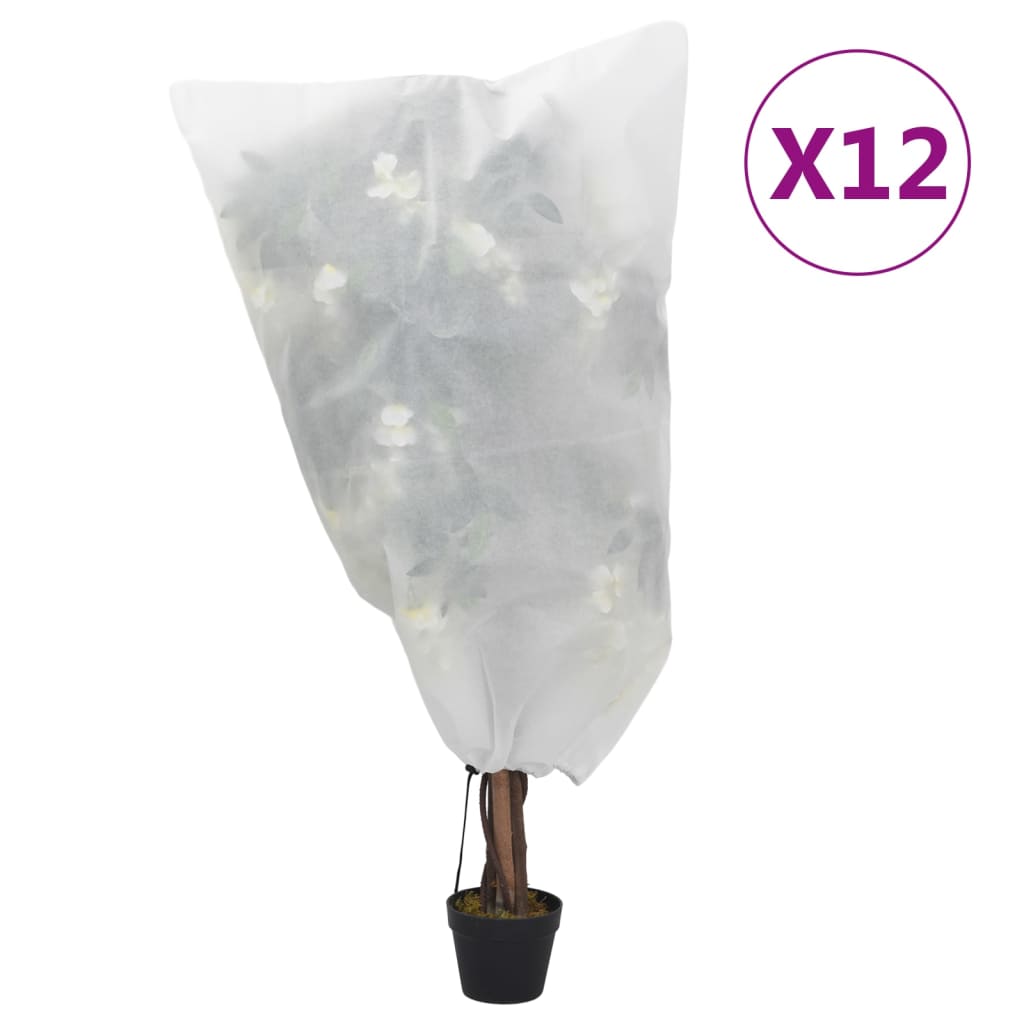 Plant Fleece Covers with Drawstring 12 pcs 70 g/m2 0.8x1 m - Casper Homes