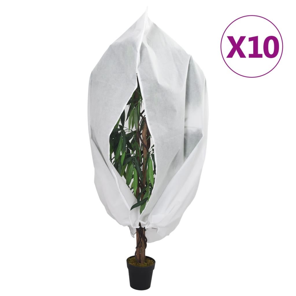 Plant Fleece Covers with Zip 10 pcs 70 g/m2 2.36x2 m - Merlin Deals