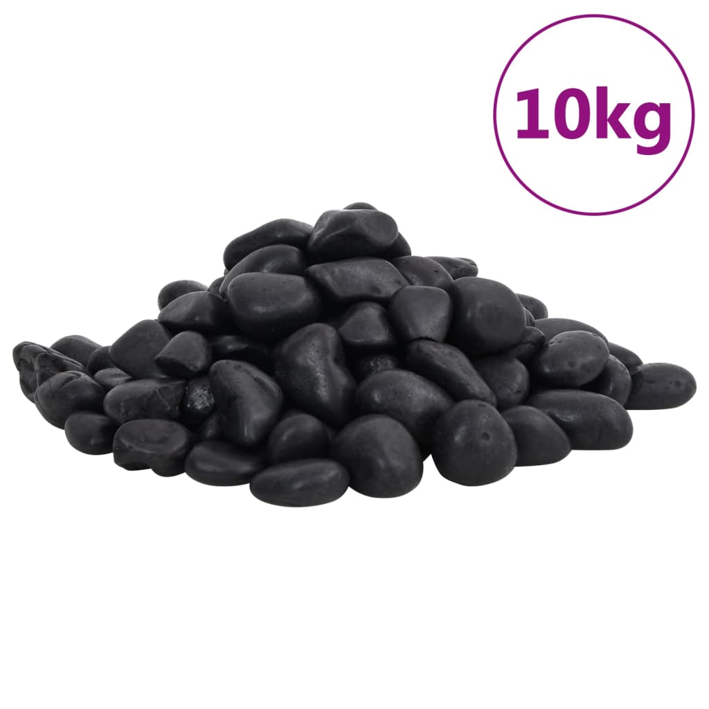 Polished Pebbles 10 kg Black 2-5 cm - All Things Good