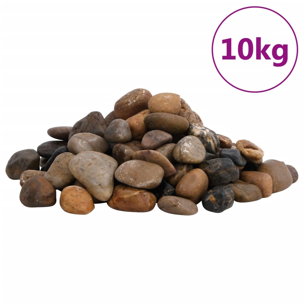 Polished Pebbles 10 kg Mixed Colour 2-5 cm - Direct Imports