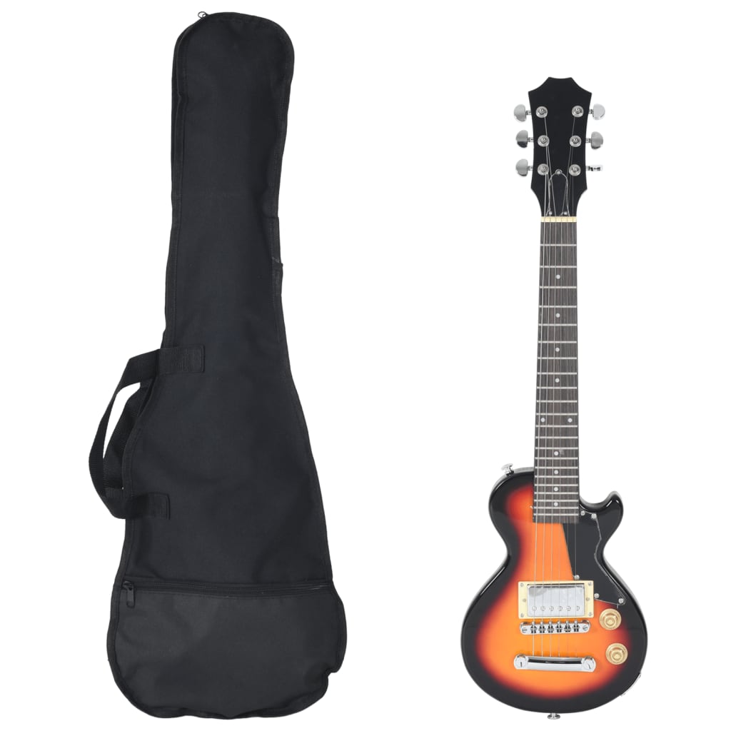 Electric Guitar for Kids with Bag Brown and Black 3/4 30" - The Home Maker