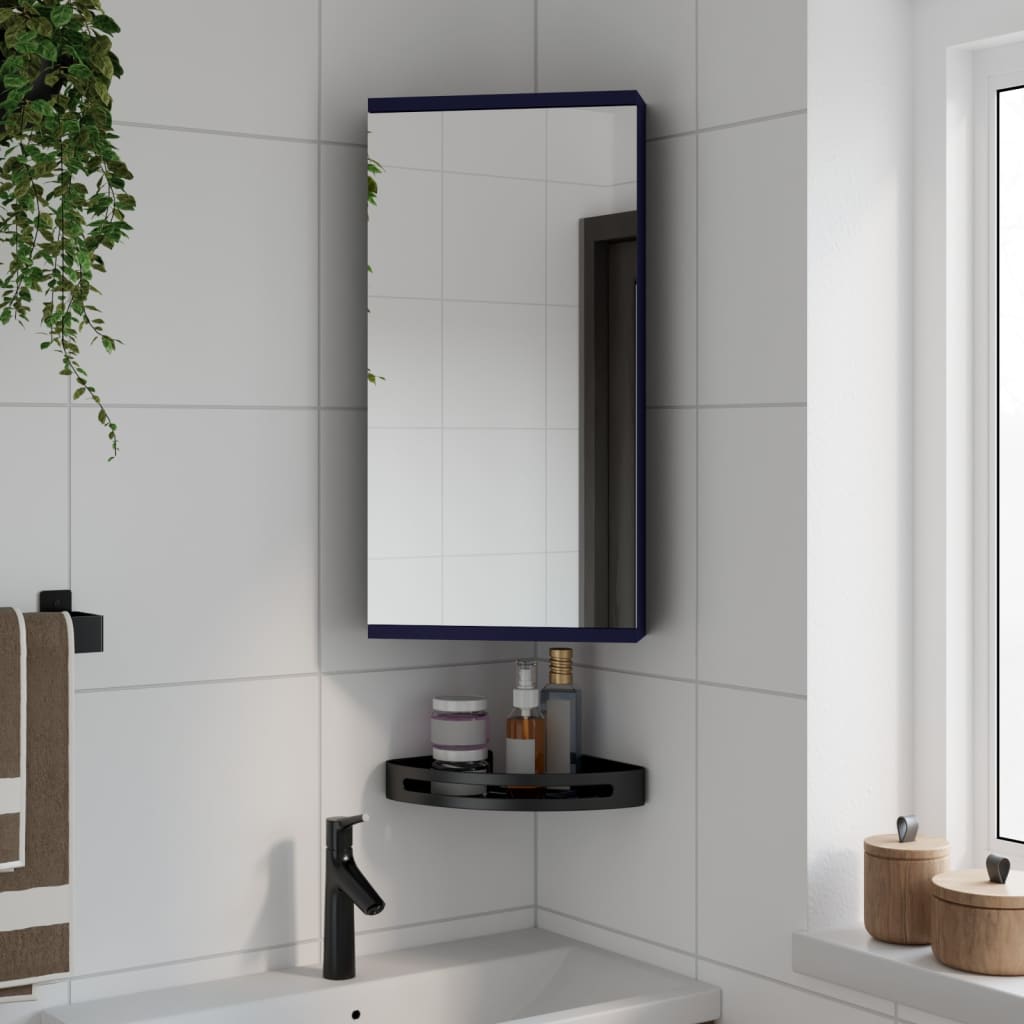 Corner Bathroom Mirror Cabinet Grey 30x24x60 cm - Discount Dealers